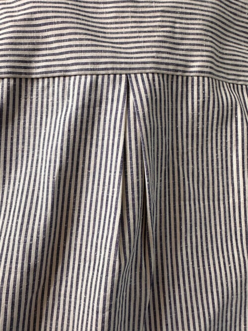 NWT Sézane Chemise Tomboy Stripe Shirt Ecru Blue Button Down Cotton 44 /US 12 - Picture 6 of 11